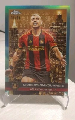 2023 Topps Chrome MLS Giorgos Giakoumakis Teal /99 City Strikers - Image 1 of 2