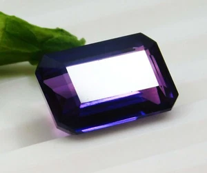 Certified 10.80 Ct Natural Rare Hackmanite Purple Emerald Cut Loose Gemstone - Picture 1 of 6