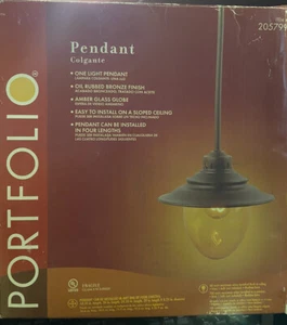 Portfolio Pendant Light Oil Rubbed Finish 205799 - Picture 1 of 3