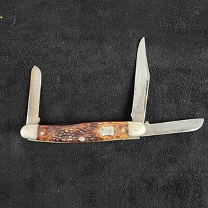 Vtg WESTERN Boulder Colo USA 3 3/8" Pocket Knife 3 Blade #658