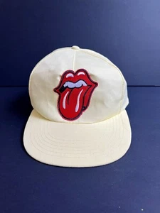 Vintage 1990s Rolling Stones Yellow Hat Cap Adjustable KP Caps - Picture 1 of 9