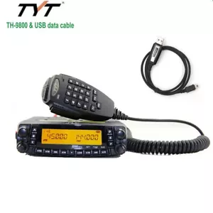TYT TH-9800 plus 50W Quad Band 29/50/144/430MHz Mobile Radio with USB Cable - Imagen 1 de 7