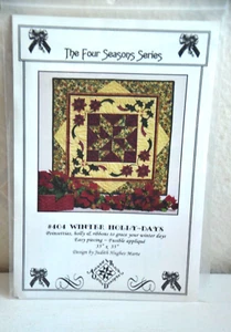 Winter Holly-Days 35"x35" Around the Block Quilt Design pattern #404 Christmas - Picture 1 of 1