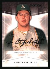 Catfish Hunter 2005 Skybox Autographics 57/750 #77 Baseball Card
