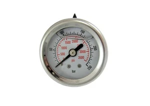 Pressure Washer Pressure Gauge 0-250 Bar 3500 Psi Metal Body Glycerine Filled - Picture 1 of 2