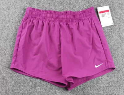NIKE ONE KIDS TRAINING SHORTS PURPLE DX4967-503 LARGE - Image 1 of 4