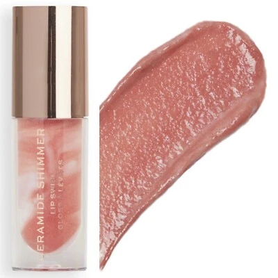 REVOLUTION “Festive Nude Shimmer Swirl” Ceramide Lip Gloss - NWOB Sealed + Gift! - Image 1 of 4