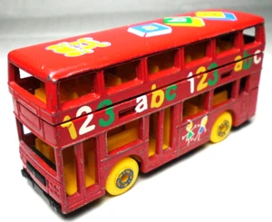 1981 MATCHBOX LEYLAND TITAN 123 ABC RED 1:124 DIECAST 3" DOUBLE DECKER BUS - Picture 1 of 6