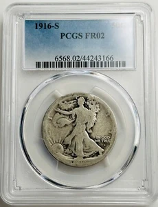 1916 S Walking Liberty Half Dollar PCGS FR2 Tough Lowball PCGS Pop 34-0 Lower - Picture 1 of 8