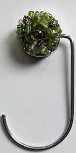 Soporte para bolsa CERUTTI INOXIDABLE ""Mimì Precioso Verde"" - Acero inoxidable - Cristales verdes - Imagen 1 de 6