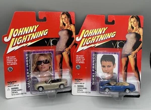 Set Of 2 Johnny Lightning VIP Pamela Anderson Vallerie's Viper Nikki’s Jaguar - Picture 1 of 5