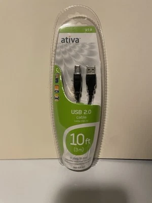 Ativa USB 2.0 Cable 10ft (3m) - Black, new sealed - Image 1 of 2