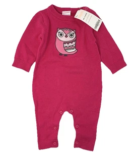 NUEVO CON ETIQUETAS Gymboree Bebé Niñas Recién Nacido Nuevo en Caja Rosa Búho Apliques Suéter Mameluco - Imagen 1 de 7