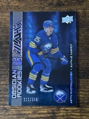 2021-22 Buffalo Sabres Arttu Ruotsalainen Upper Deck Black OBSIDIAN ROOKIES /349 - Image 1 of 3