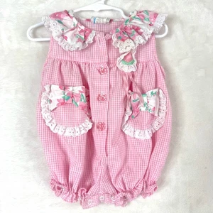 Vintage Baby Togs Floral Lace Seersucker Bubble Strampler Einteiler 18 Monate Rosa - Bild 1 von 7