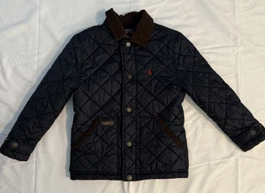 Chaqueta acolchada Polo Ralph Lauren azul marino niños jóvenes talla 7-a presión frontal - Imagen 1 de 5