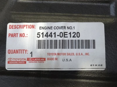 Подлинный оригинальный производитель Toyota Lexus 51441-0E120 пассажирский правосторонний подкрывающий щиток 2016-19 RX - Изображение 1 из 3