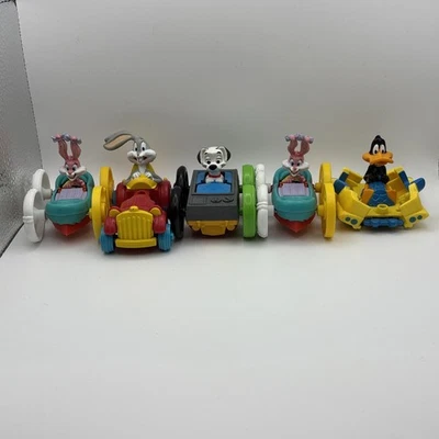 Винтажные автомобили-раскладушки 90-х McDonald's Happy Meal Looney Tunes автомобили-трюки 101 далматин - Изображение 1 из 4