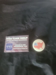 "Take Pride In America" Pinback Button Pin 80er Jahre 1,5" & "You Can Help Built .." - Bild 1 von 4