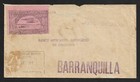 SCADTA COLOMBIA MEDELLIN TO BARRANQUILLA SCADTA 30c ON HIDROAVION COVER 1922