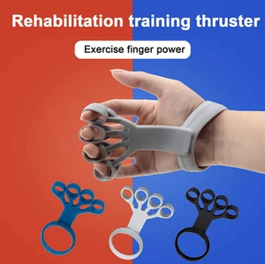 Silicone Grip Device Finger Exercise Stretcher Arthritis Hand Grip Trainer Stren - Bild 1 von 20
