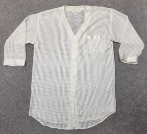 Nordstrom Lingerie camicia da notte donna beige trasparente taglia M oversize - Foto 1 di 5