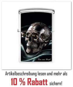 ZIPPO Skull Collection - Silver Skull - Gasolina Tormenta Encendedor Cromo Cepillado - Imagen 1 de 2