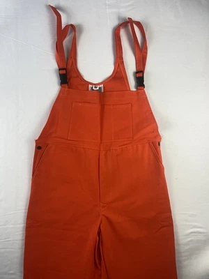 Westex FR Flame-Resistant Orange Overalls Medium 38×32 Made in USA 100% Cotton - Image 1 of 4
