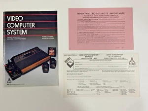 Atari CX2600A (1977) Owner’s Manual Video Computer System/Warranty Registration! - Bild 1 von 6