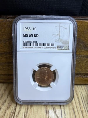 1955 Lincoln Wheat Cent MS65 RD NGC - Image 1 of 2