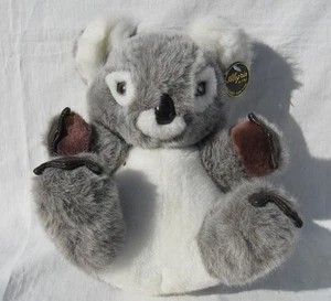 Alegria by PMI Gray and White Koala Bear with Leather Paws Very Soft and Cute - Picture 1 of 3