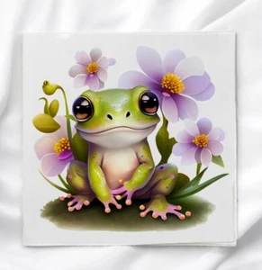 Frog on Lily Pad Fabric Panel for Quilting Crafting Sewing Quilt Block CFFP74965 - Picture 1 of 2