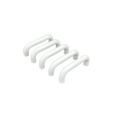 5 Bügelgriffe/Möbelgriffe/Tür-/Schubladengriff Kunststoff weiß Lochabstand 64mm - Bild 1 von 4
