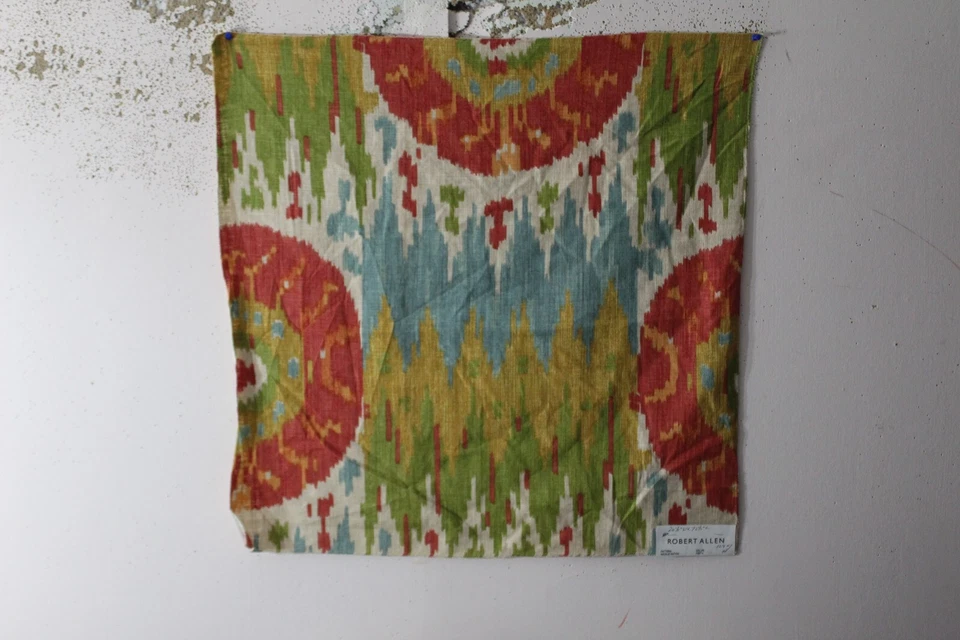 Robert Allen, Navajo Nation, Traditional Ikat, 26.50" W X 26.50" L, Color Fiesta - Image 1 of 1