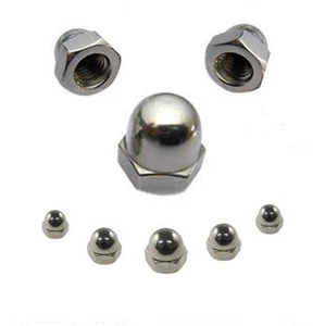 Hutmuttern 3 mm DIN 1587 M3 Edelstahl A2 100 Stk. ** Profi-Qualität ** - Afbeelding 1 van 1