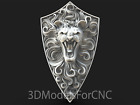 3D Model STL File for CNC Router Laser & 3D Printer War Lion Shield
