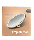 Simplehuman Sensor Mirror Compact 3 x Magnification Rose Gold Stainless Steel