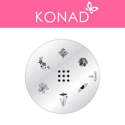 Original KONAD ® Stamping Nailart Design Schablone Image Plate - M6 - Bild 1 von 3