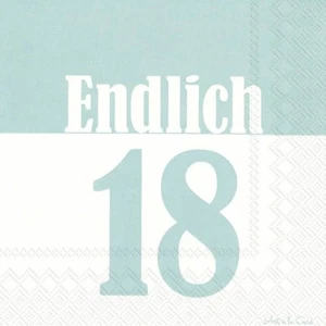 20 Servietten Geburtstag Zahl Auswahl 18 20 30 40 50 60 Party Tischdeko 33x33 - Bild 1 von 14