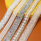 Accessories Trimming Hot Fix Rhinestones Pearl Chain Crystal Banding Applique