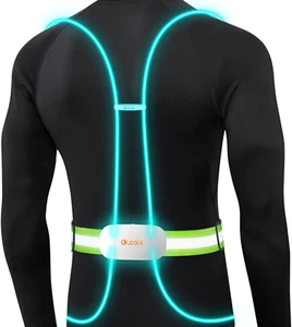 LED Running Light Vest Multicolor Light up Vest Rechargeable Reflective Safety G - Picture 1 of 12