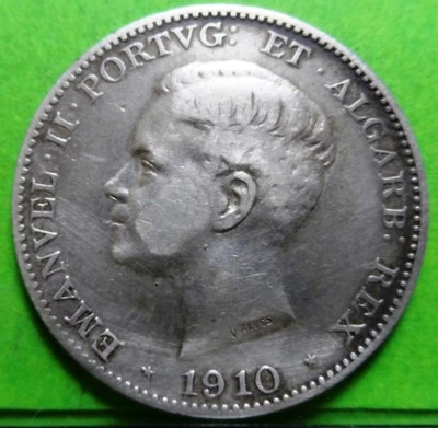  scarce PORTUGAL  Marquez de Pombal   500 Reis 1910   Silver  - Image 1 of 2