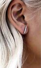 T Bar Piercing Earring 16g (1.2mm) 316L Steel Labret Monroe Lobe Helix Harajuku