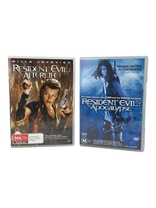 Resident Evil Afterlife and Apocalypse DVD 2 Movie Bundle Milla Jovovich - Picture 1 of 11
