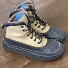 Nike Acg Woodside Boots Boys Youth Size 4Y Navy Beige Duck Boots