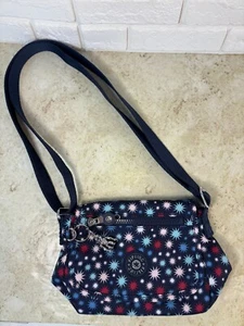 Mini Bolso de Hombro Kipling Sabian Bandolera Funky Stars Solapa Pequeña 6" x 8" Azul Marino - Imagen 1 de 22