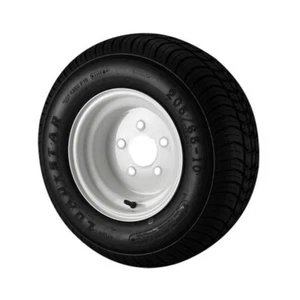 20.5X8.00-10 (205/65-10) Kenda Loadstar Trailer Tire LRC on 5 Bolt White Wheel - Picture 1 of 2
