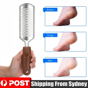 Stainless Steel Foot File Scraper Grater Pedicure Rasp Callus Remover Tool Brown - Picture 1 of 10