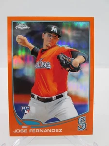2013 Topps Chrome Jose Fernandez RC #32 Orange Refractor Marlins - Picture 1 of 3
