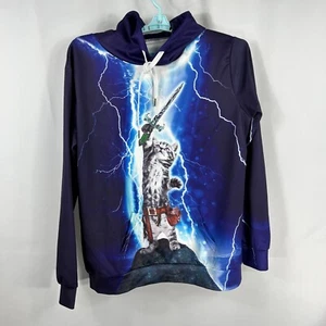 Thudercat Hoodie Blitzschwert nordischer Gott Wikinger Katze Gr. XL Markenlos Kätzchen - Bild 1 von 8